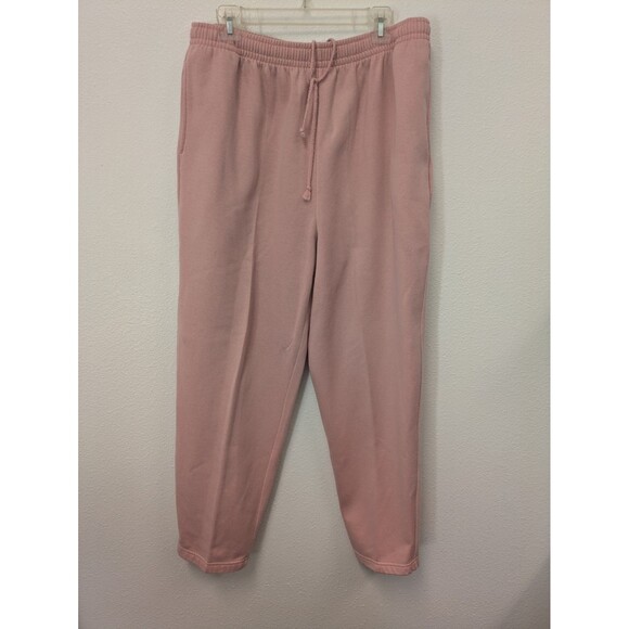 90s Bold Spirit Pink Floral Embroidery Set  Sweatshirt Pants sz XL Grannycore - Picture 9 of 13